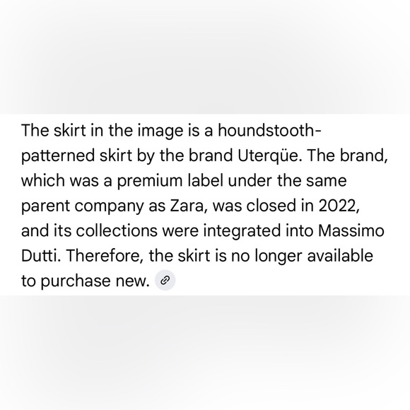 UTERGUE Houndstooth Midi Beown Skirt with front pockets Size XS - Picture 17 of 17